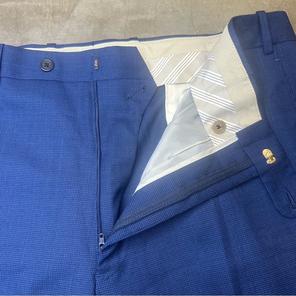 JB Britches Torino Wool Stretch Suit Blue Wool Sz 38R (Pants) 48R (Jacket) - Picture 14 of 16